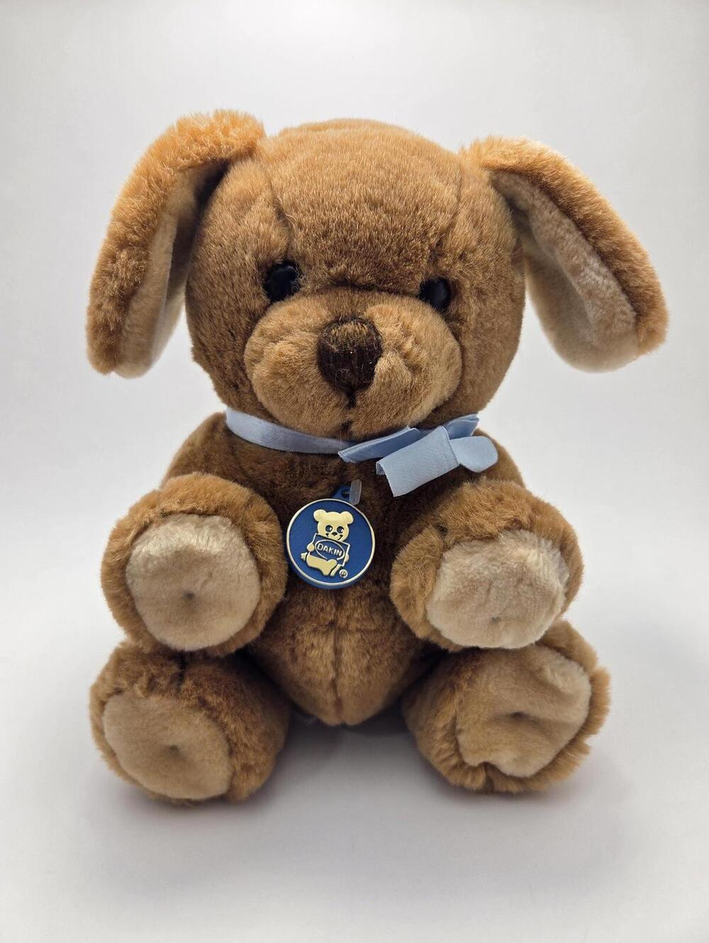 Vintage Dakin Brown Dog Plush, Vintage Collectible (9 inch)